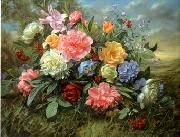 Floral, beautiful classical still life of flowers.082 unknow artist